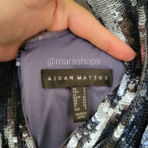 Aidan Mattox Sequin Blouson Formal Dress - Picture 5 of 6
